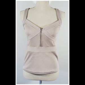 Armani Exchange Cream Top with Mesh Insets - Sz M